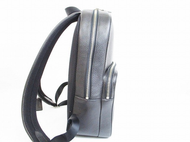未使用保管品】 コーチ COACH ぺブルレザー リュックサック バック