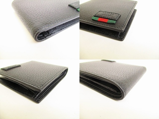 未使用保管品】 グッチ GUCCI レザー シェリーライン 2つ折り 財布