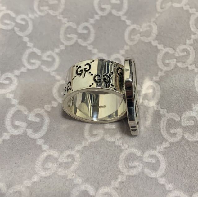 グッチ GUCCI ゴースト リング 指輪 シルバー Ag925 メンズ 19号