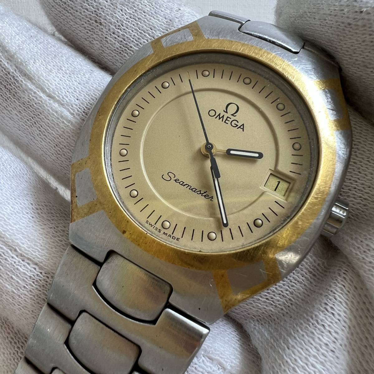 稼働品】OMEGA Seamaster ポラリス 40mm Quartz 腕時計 ボーイズ www