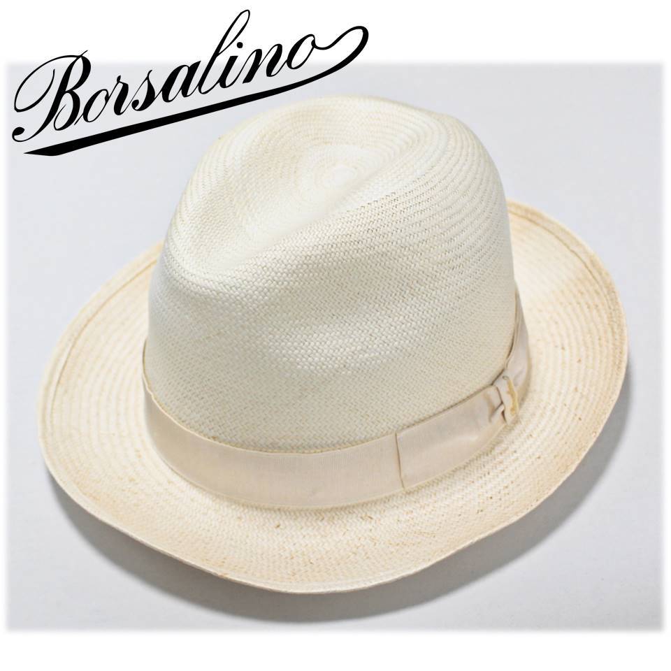 ボルサリーノ Borsalino パナマハット 麦わら帽子 ストローハット