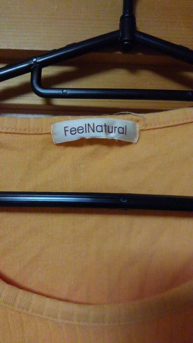 feelNatural 半袖Tシャツ　オレンジ Mサイズ　レディース　複数落札同梱可_画像2