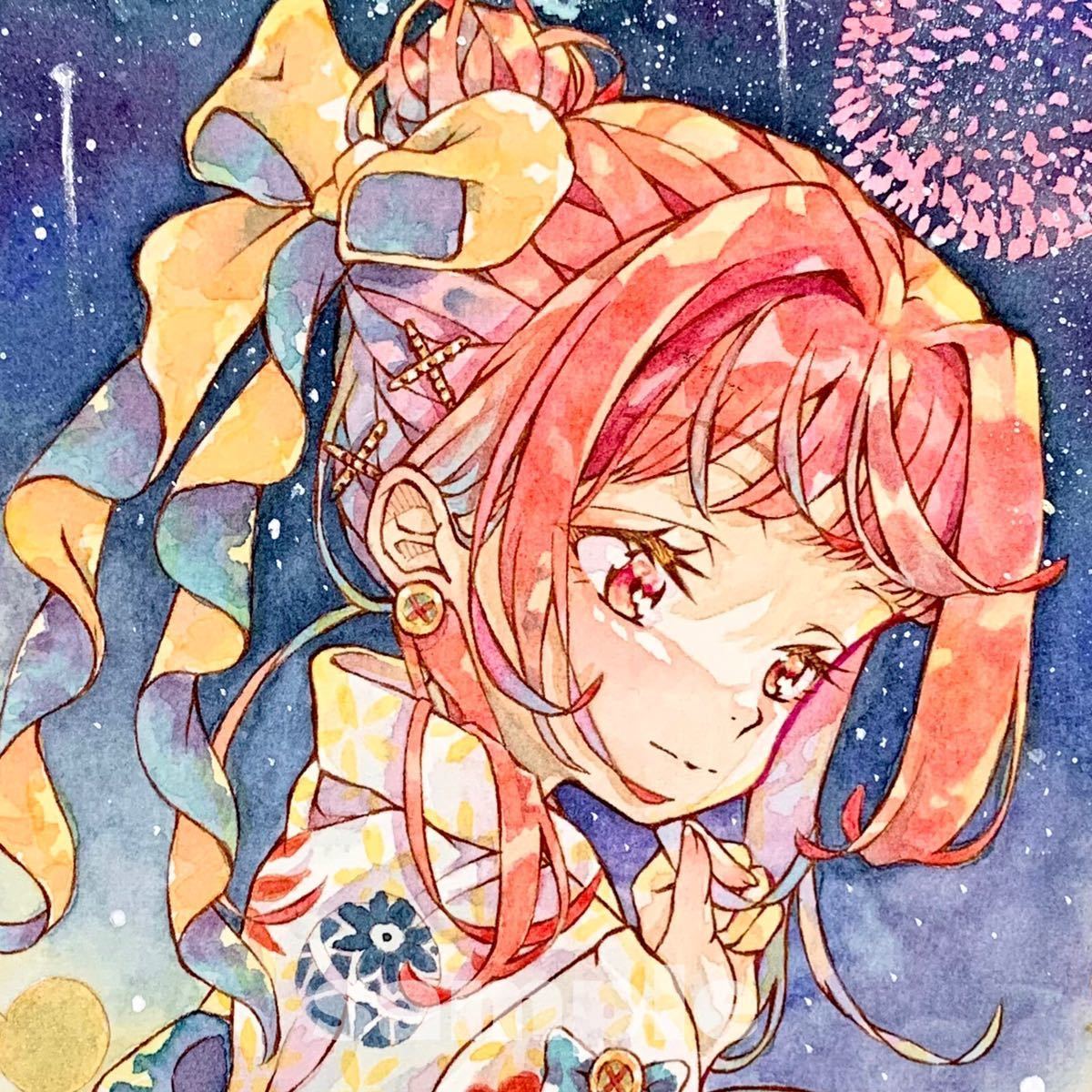 Yahoo!オークション - 手描きイラストオリジナル 透明水彩 Yahoo!オークション - 手描きイラストオリジナル 透明水彩