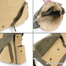 ROTHCO shoulder bag Vintage canvas two-tone color -[ gray & black ] shoulder bag 