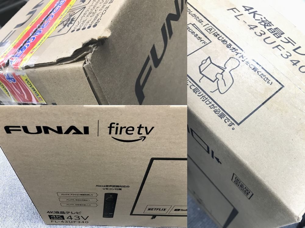 M815☆家電 FUNAI / フナイ 4K 43インチ 液晶テレビ FL-43UF340 M815☆家電 FUNAI / フナイ 4K 43インチ 液晶テレビ FL-43UF340