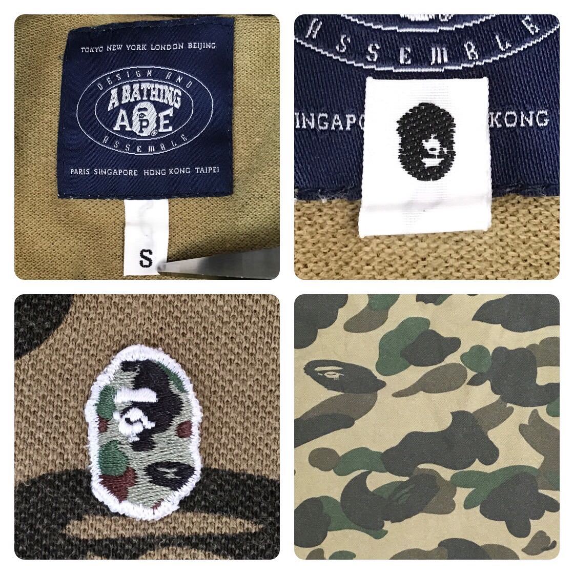 1st camo green ポロシャツ Sサイズ a bathing ape bape エイプ ベイプ アベイシングエイプ 迷彩 polo shirt m3333_画像5