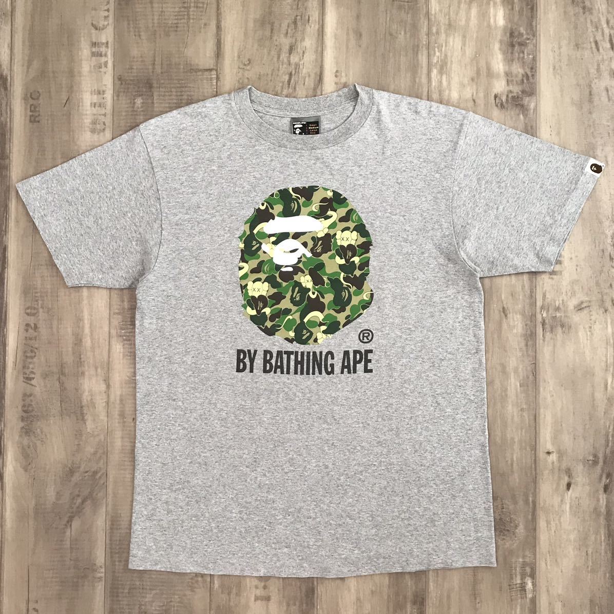 kaws × bape head Tシャツ Mサイズ a bathing ape カウズ エイプ ベイプ アベイシングエイプ ABC camo green bendy 迷彩 nigo fe1