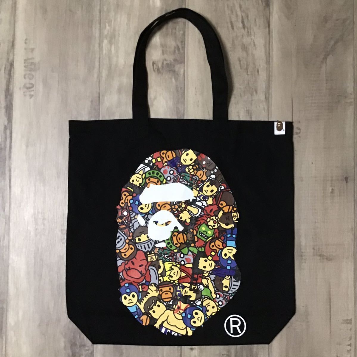 ★激レア★ CAPCOM × BAPE big head トートバッグ a bathing ape tote bag カプコン マイロ milo エイプ ベイプ アベイシングエイプ スト2_画像1