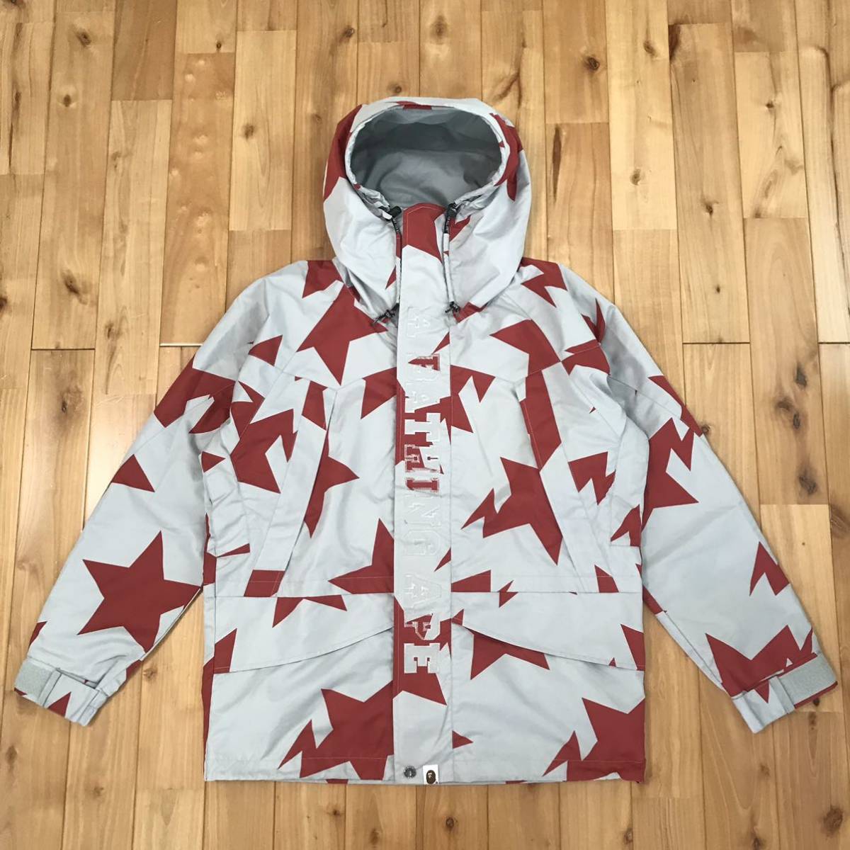 BAPESTA スノボジャケット Mサイズ a bathing ape BAPE STAR snowboard jacket エイプ ベイプ アベイシングエイプ スター d431_画像1