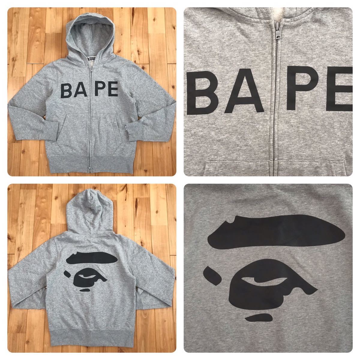 BAPE FACE logo フルジップ パーカー Sサイズ a bathing ape zip
