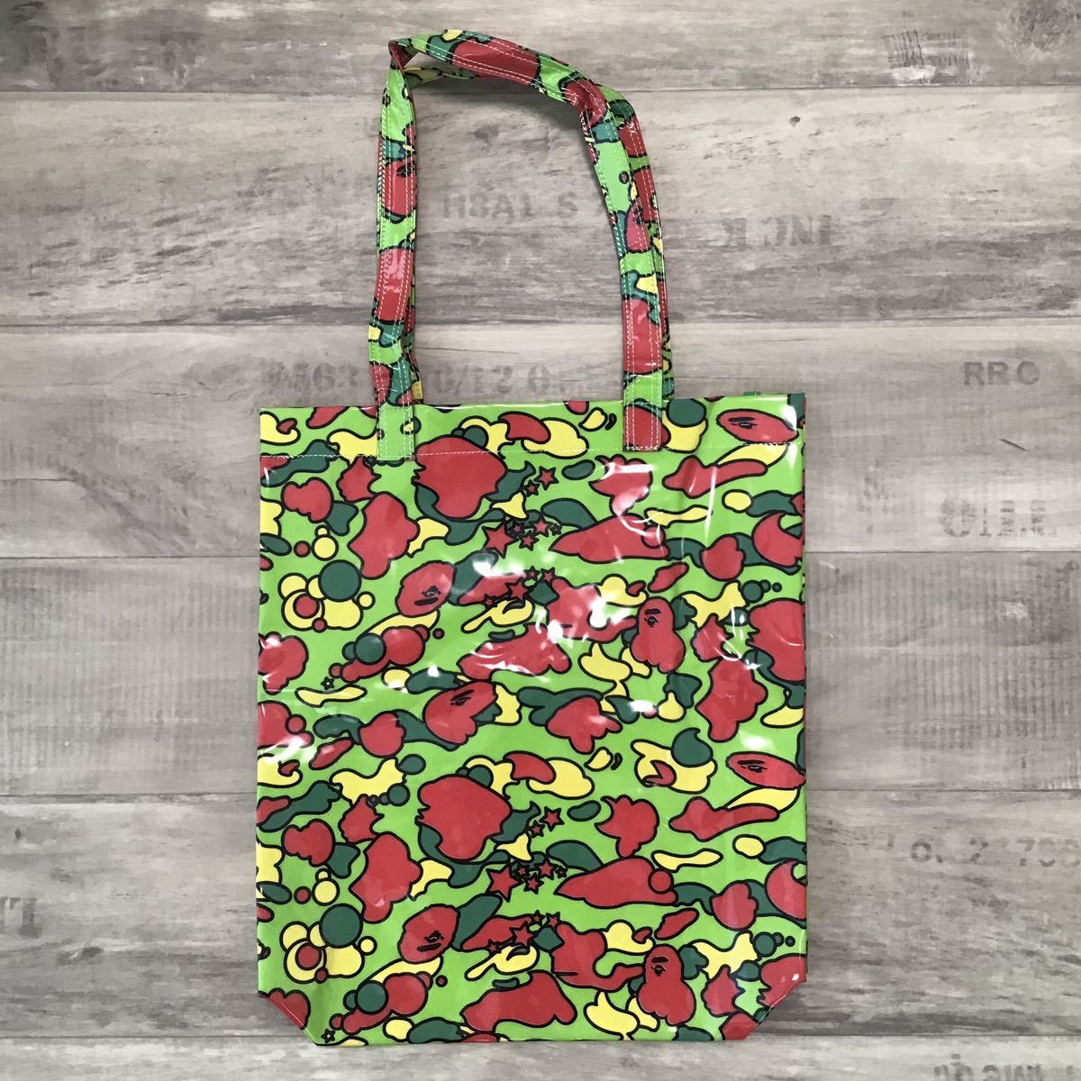 ★新品★ psyche camo ビニール トート バッグ a bathing ape BAPE tote bag サイケカモ sta camo エイプ ベイプ アベイシングエイプ nigo