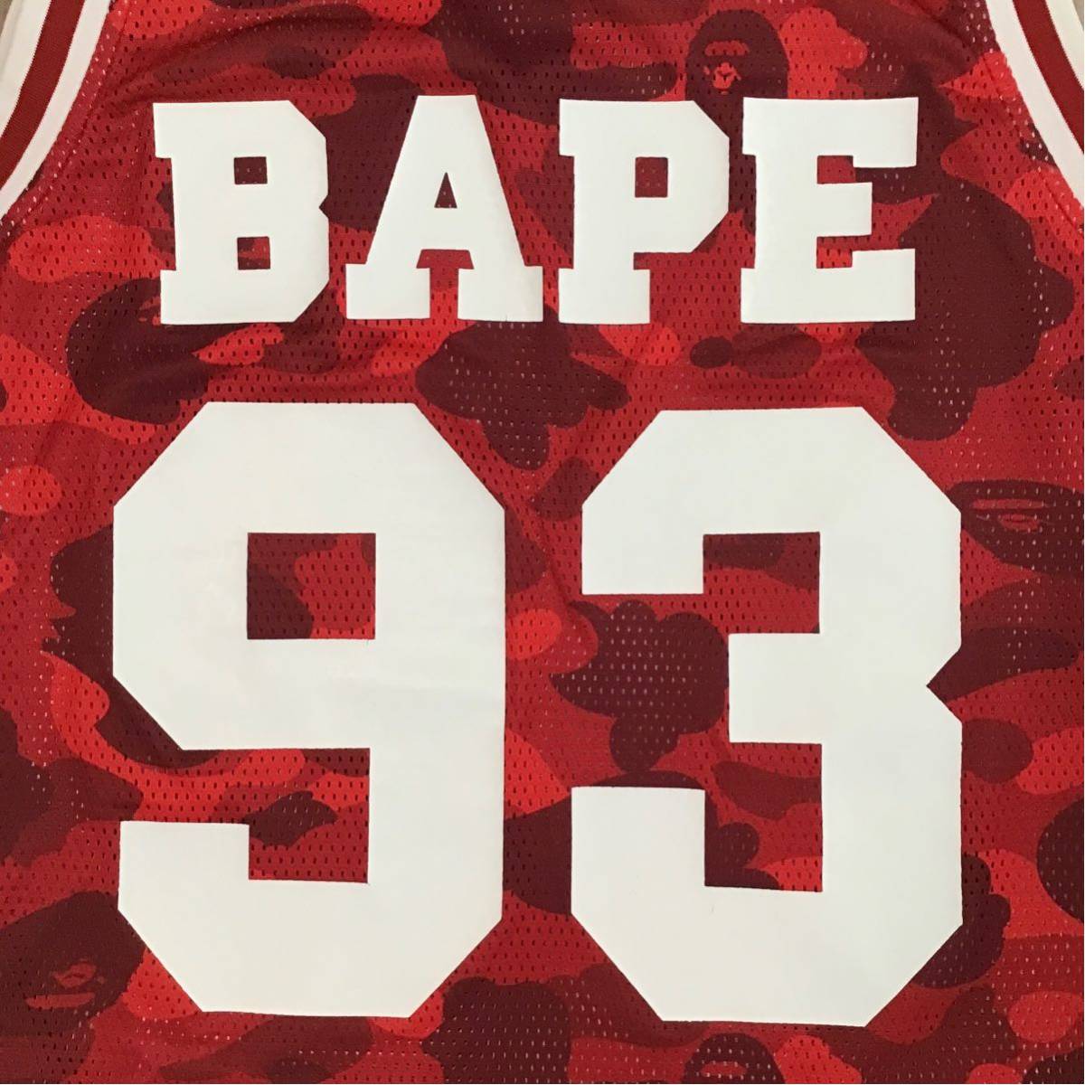 champion × BAPE basketball tank top Lサイズ red camo a bathing ape BAPE STAR タンクトップ エイプ ベイプ チャンピオン 迷彩 m50_画像4