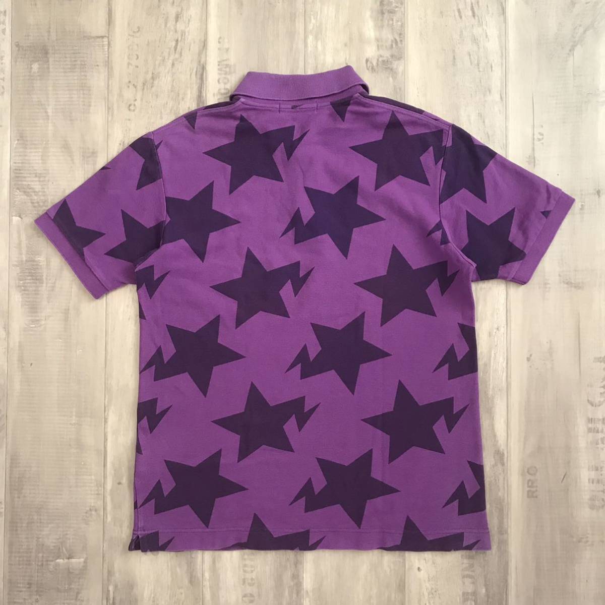 ヤフオク! - BAPE スター ポロシャツ Mサイズ purple a bathi