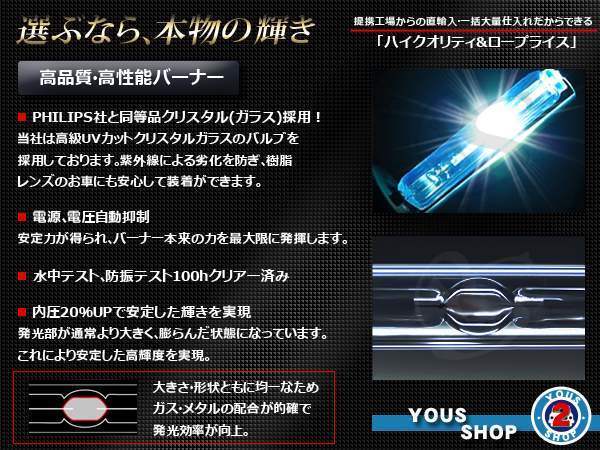 プリウス 後期 ZVW30 新型対応 D4S HID バルブ 6000K 35W/55W_画像2