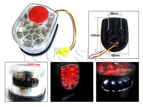 LEDテールランプ クリスタル モンキー ダックス カブ シャリー_画像2