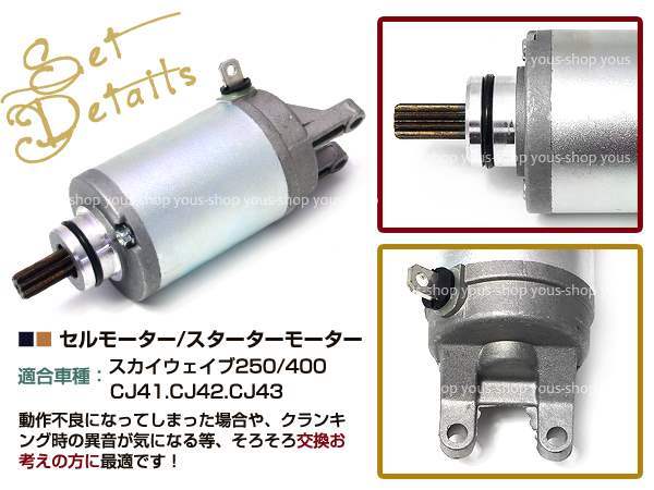 セルモーター スターターモーター スカイウェイブ 250/400_画像1