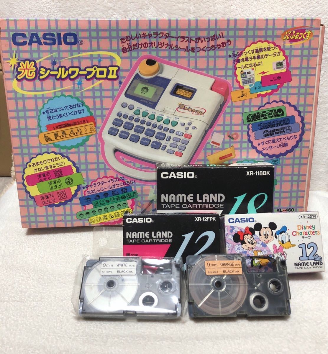 CASIO 光シールワープロⅡ ディズニー ミッキー ネームランド テープ レトロ おもちゃ 印刷 プリント プリンター カシオ Yahoo!フリマ（旧）のサムネイル