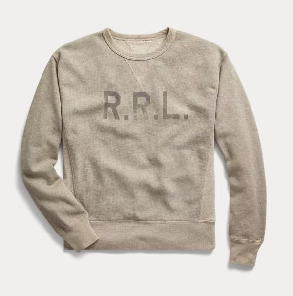 [ free shipping ]RRL fleece crew neck sweatshirt MNRRKNI16820106 / L size 