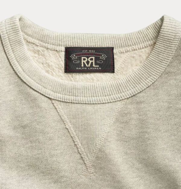 [ free shipping ]RRL fleece crew neck sweatshirt MNRRKNI16820106 / L size 
