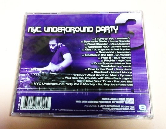 NYC Underground Party 3 mixed by Louie Devito 格闘技 入場曲 テーマ曲収録/Sandstorm,Dive In The Pool等_画像2