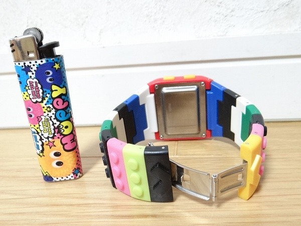  rare digital watch block rainbow color Rainbow colorful wristwatch 