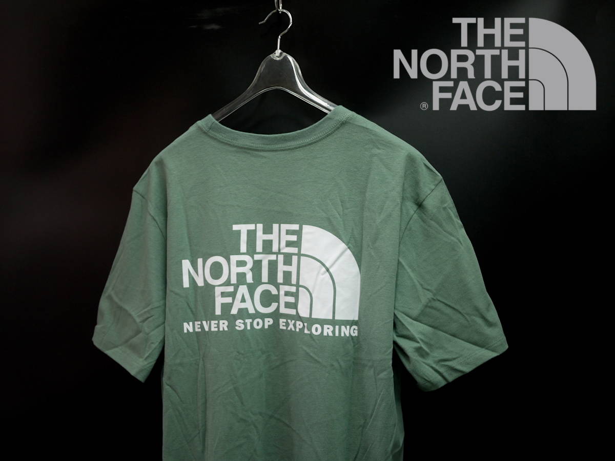 Newカラー Us購入 メンズ L The North Face Throwback Tee ノースフェイス バックプリント Tシャツ Laurelwreathgreen メーカー公式