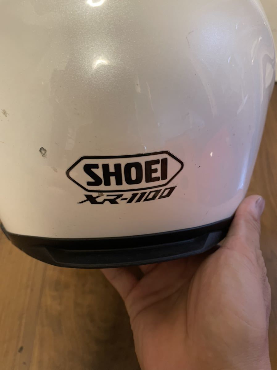 SHOEI ショウエイ フルフェイスヘルメット XR-1100 パールホワイト 59cm Lサイズ 中古_画像10