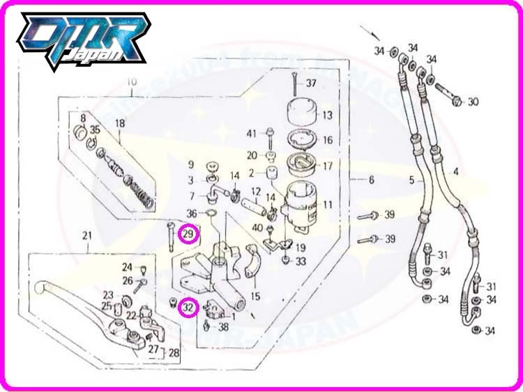 [ new goods ] bolt & nut ( brake lever ) NSR250R NS400R NS250R/F MC16 MC18 MC21 MC28 NC19 MC11 90114-MA5-671 90201-415-000