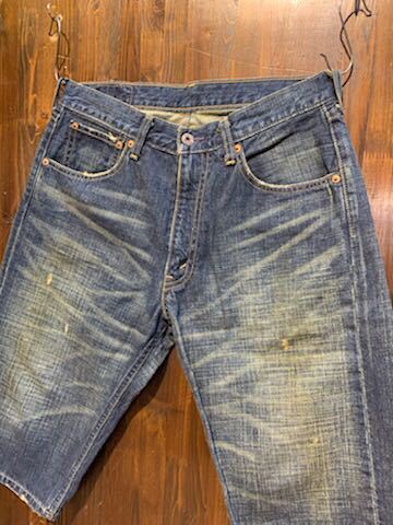 413 メンズ パンツ Levi's 503 リーバイス デニム ジーンズ ハーフ ショーツ ショート 加工 / W32 全国一律送料520円_画像1