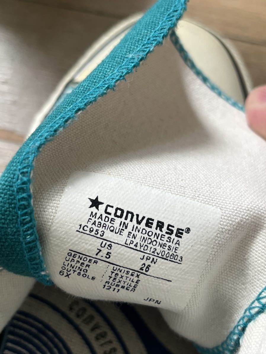 CONVERSE コンバースチャックテイラー オールスター　インドネシア製　71/2 ターコイズ_画像4