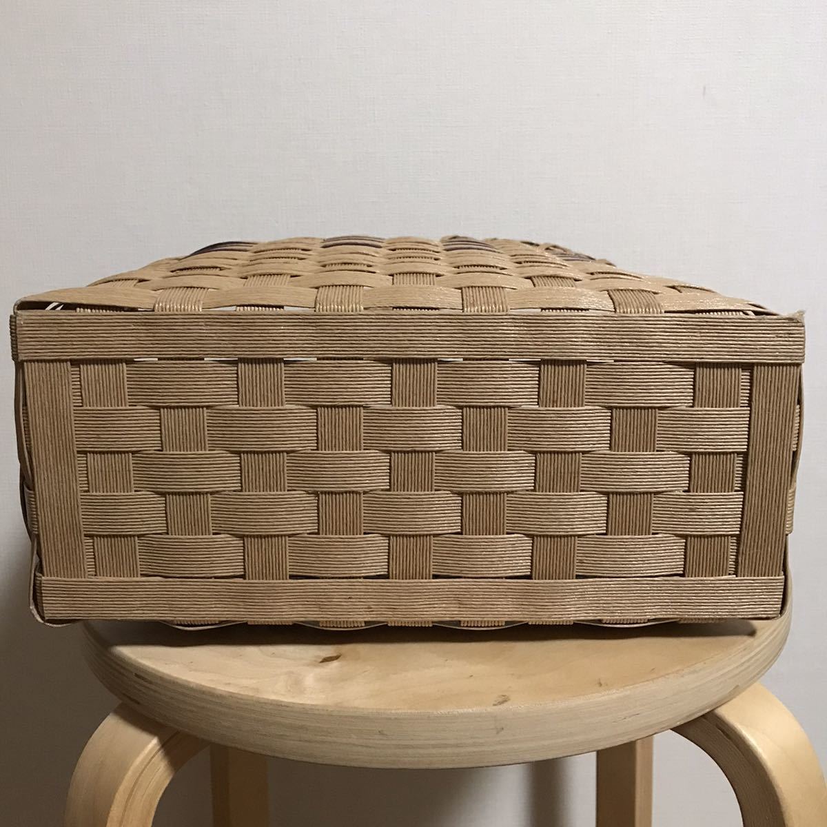 美品 ビンテージ かご バッグ ライトブラウン バスケット カゴ 美品 ビンテージ かご バッグ ライトブラウン バスケット カゴ