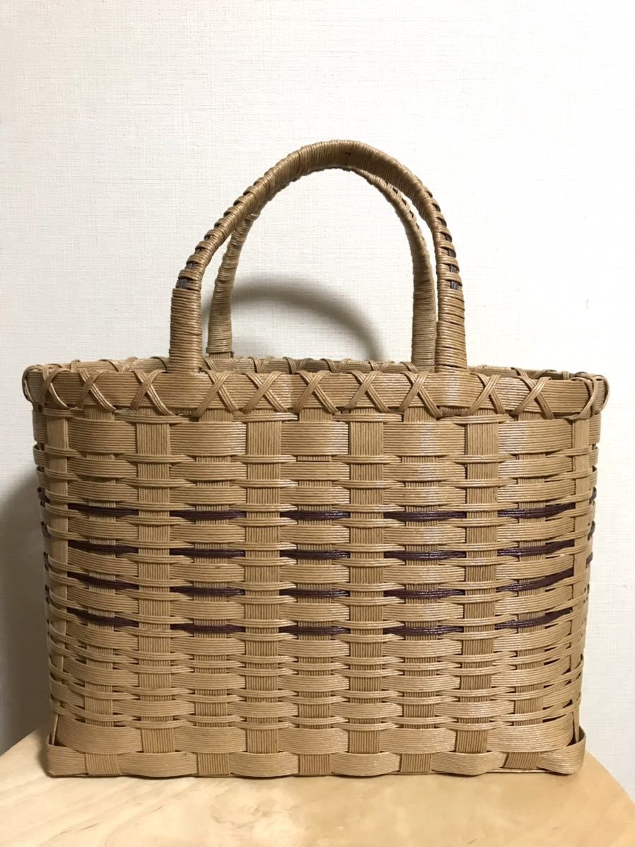 美品 ビンテージ かご バッグ ライトブラウン バスケット カゴ 美品 ビンテージ かご バッグ ライトブラウン バスケット カゴ