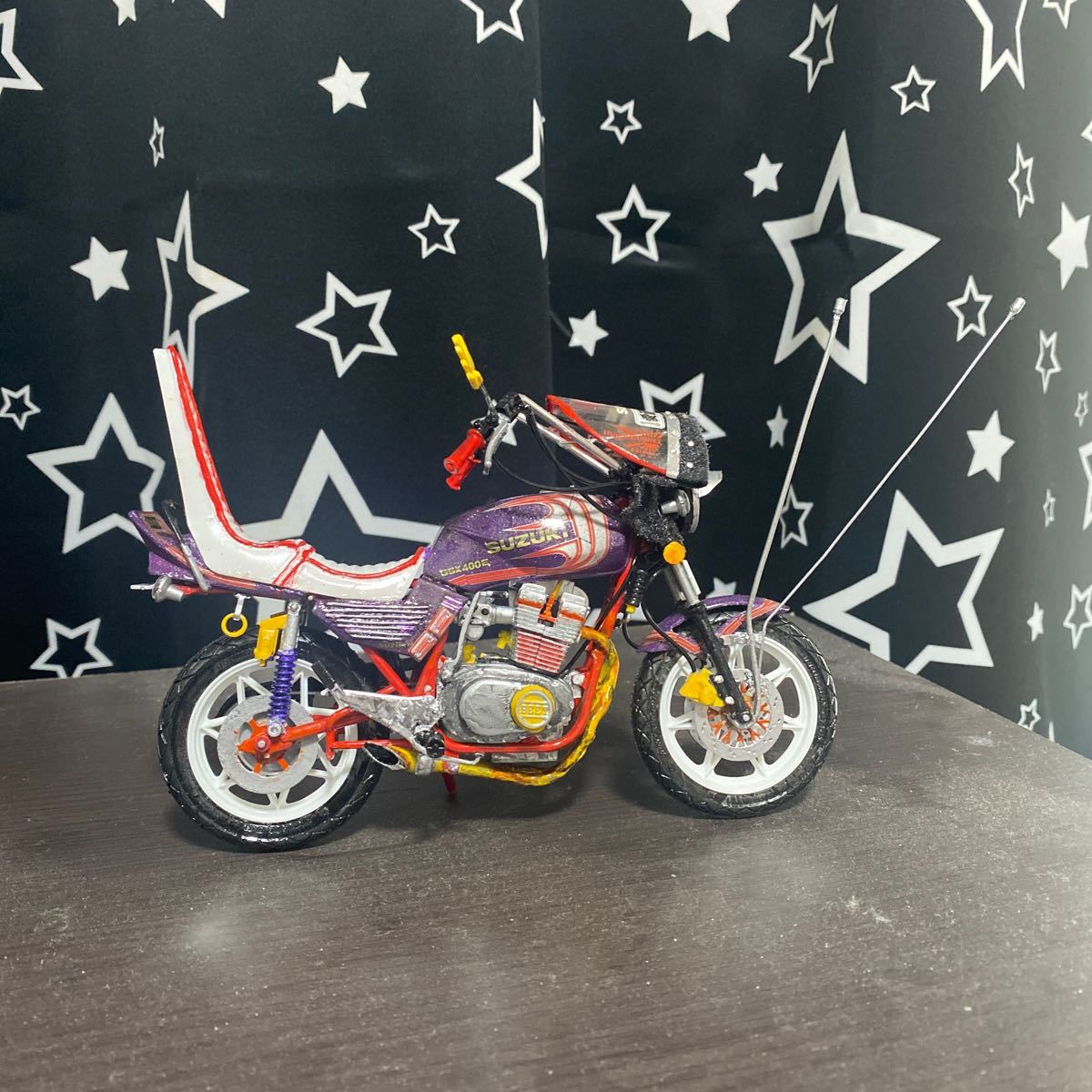 アオシマ 1/12 スズキ GSX400E 刀 ゴキ 改 族車仕様 プラモデル アオシマ 1/12 スズキ GSX400E 刀 ゴキ 改 族車仕様 プラモデル