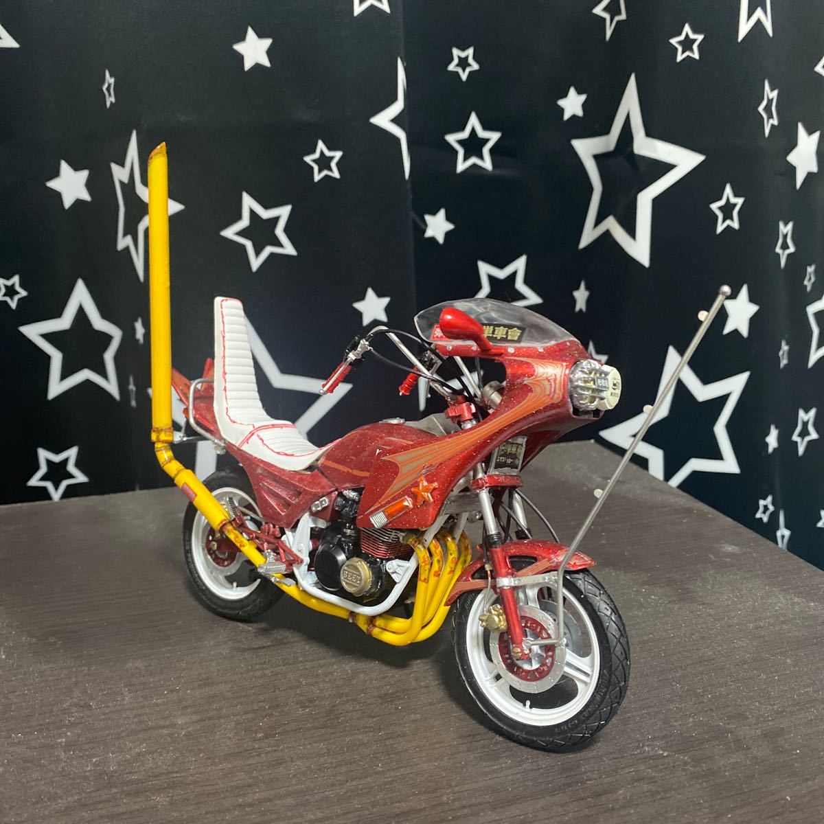 アオシマ  1/12  カワサキ  GPZ400F II 改  族車仕様  プラモデル  完成品