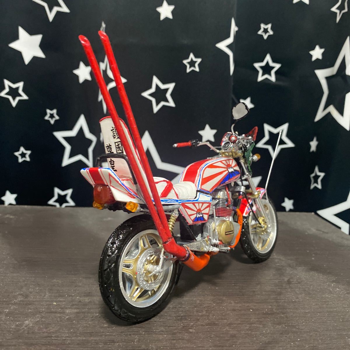 アオシマ  1/12  HONDA  HAWK III 改  バブIII  族車仕様  プラモデル  完成品  