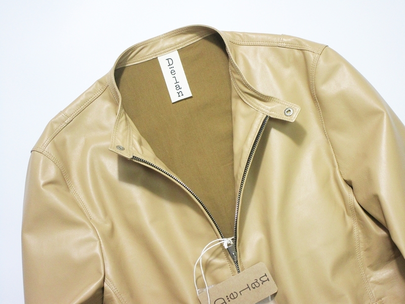 新品 Delan デラン シングル レザー ライダース ジャケット 46