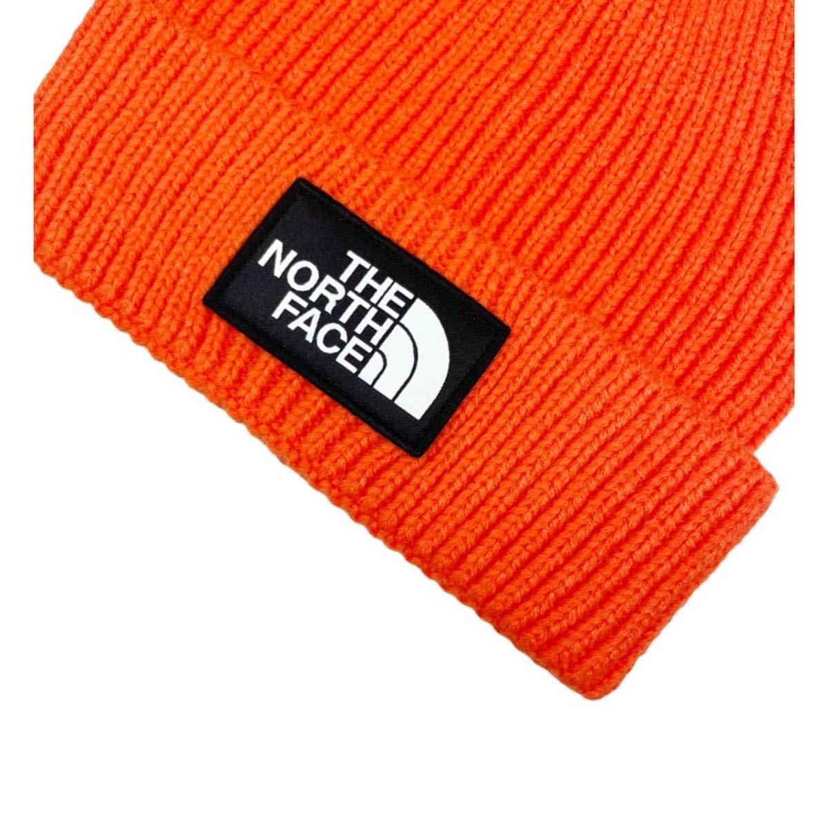 ザ ノースフェイス ビーニー ニット帽 帽子 メンズ レディース NF0A3FJX ボックスロゴ オレンジ THE NORTH FACE LOGO BOX CUF BEANIE 新品