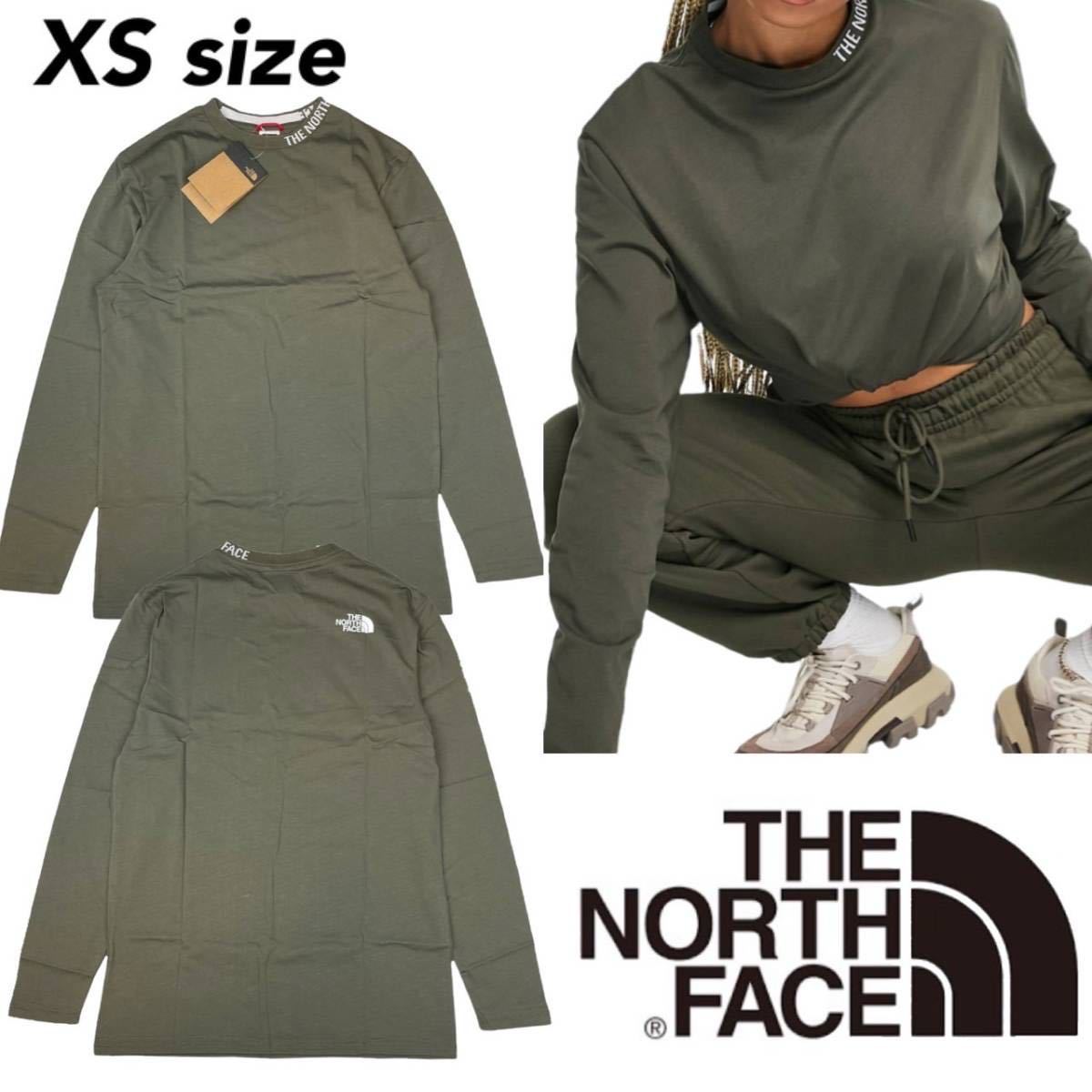 ザ ノースフェイス 長袖 Tシャツ ロンT レディース 首元ロゴ NF0A5ILW ズーム グリーン XSサイズ THE NORTH FACE W NEW LS ZUMU T 新品