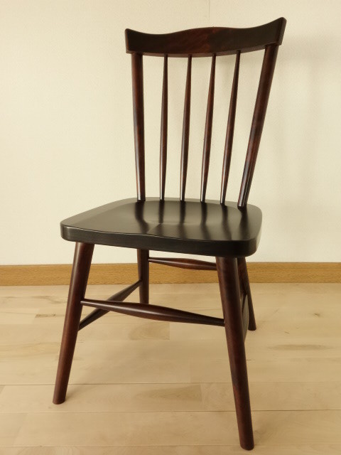 北海道民芸家具 ダイニングチェアーＢ イス 椅子 木製 ＵＳＥＤ 再塗装