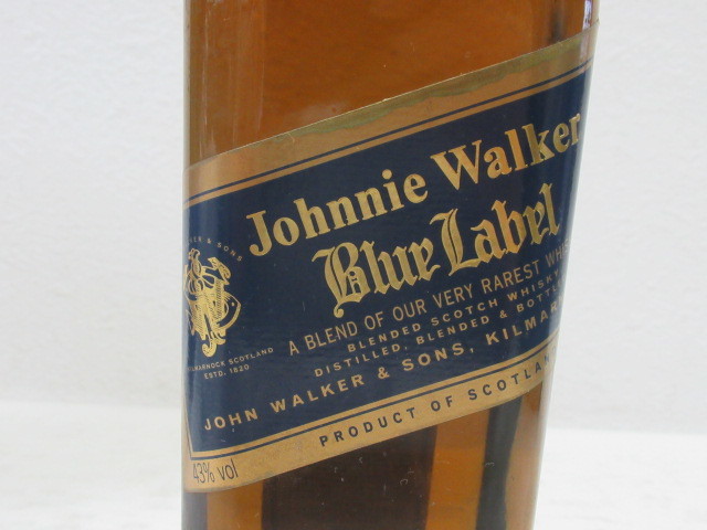 Johnnie Walker Blue Label ジョニーウォーカー ブルーラベル ウイスキー 43度 1000ml 箱付/古酒_画像4