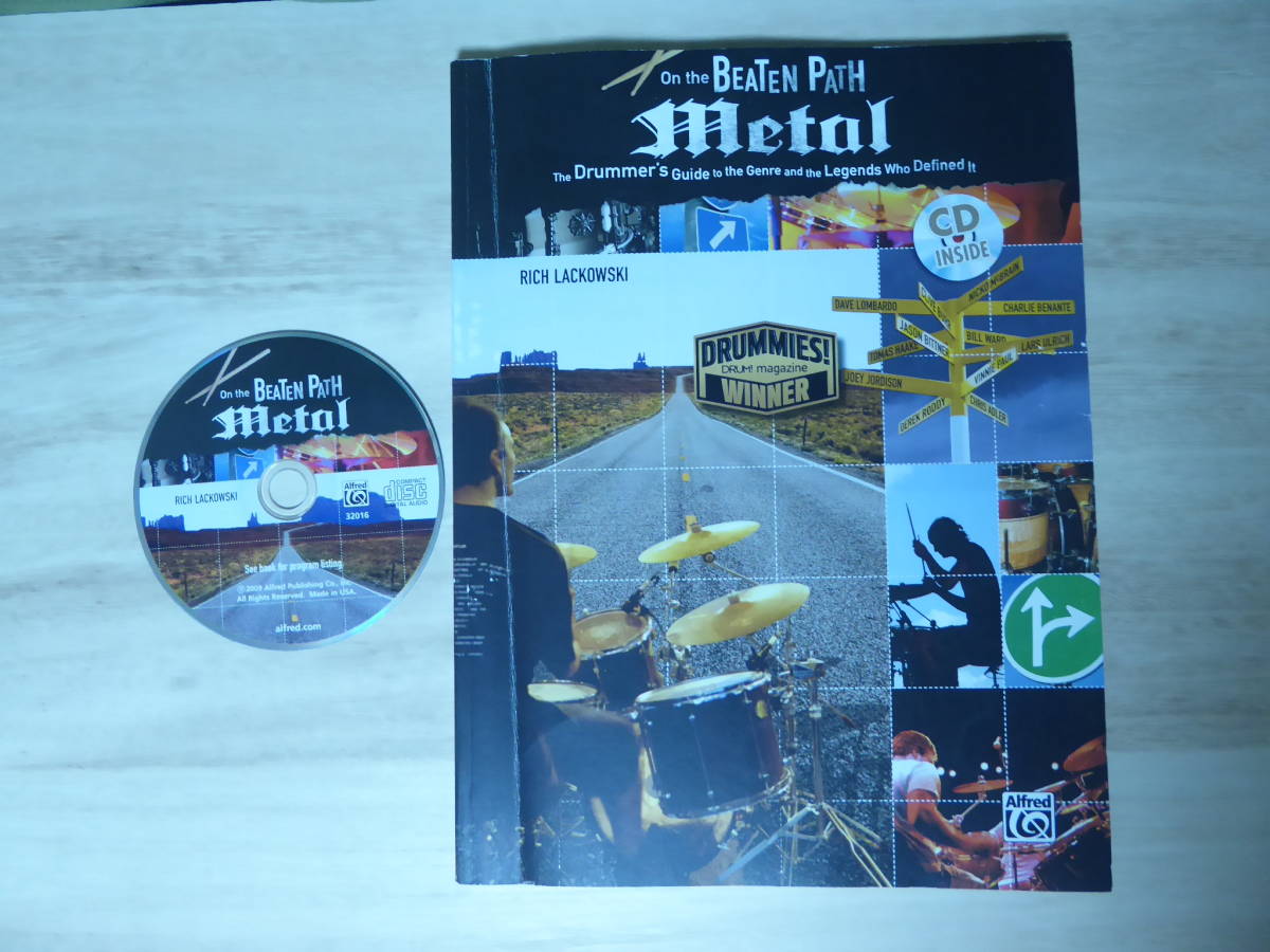 [m8800y b] CD付ドラム教本　On the Beaten Path Metal　ハードロック メタル　メタリカ、アイアン・メイデン、ブラック・サバス他_画像1