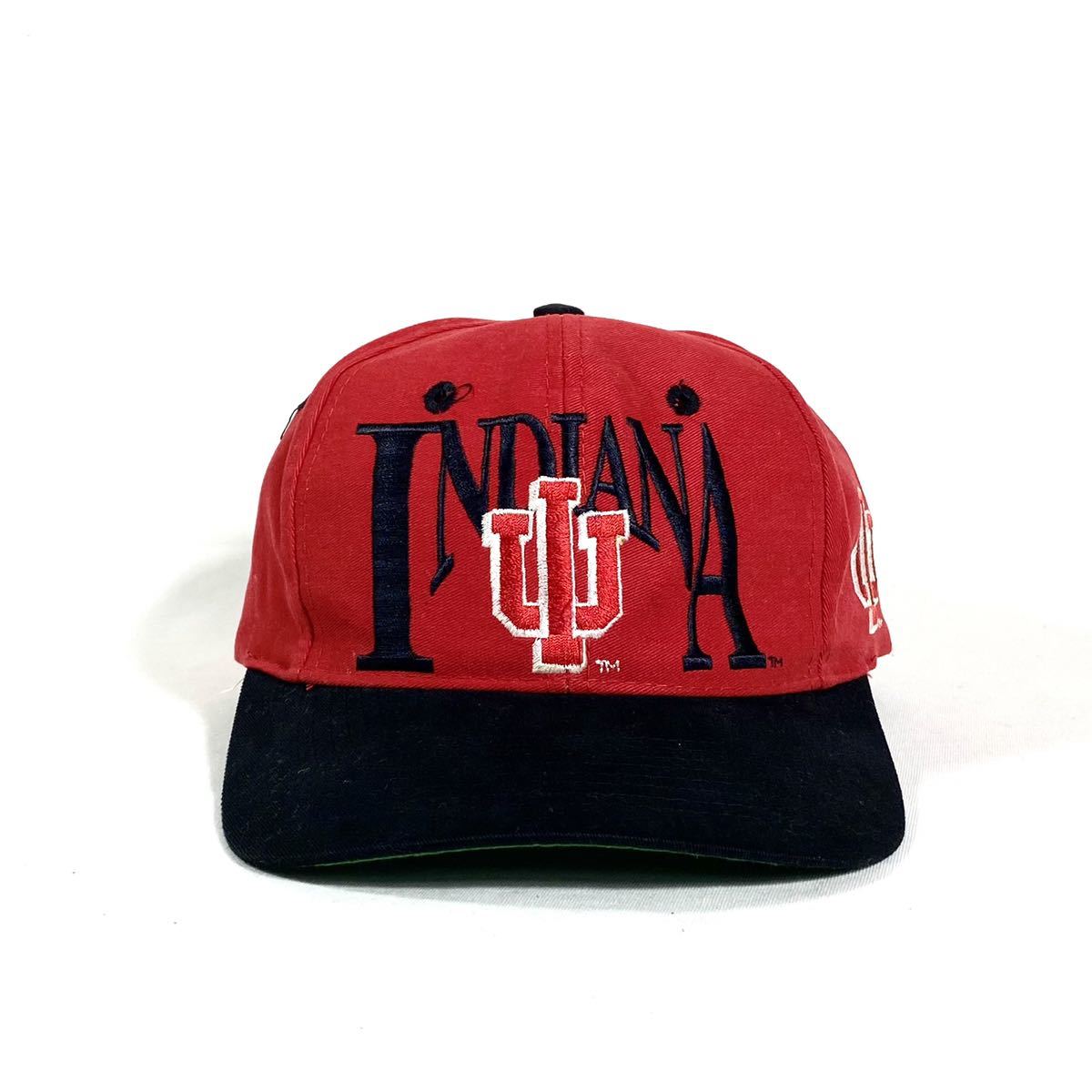 ■ ビンテージ 台湾製 The game INDIANA UNIVERSITY インディアナ大学 2トーン スナップバック キャップ 帽子 CAP カレッジ アメカジ ■_画像1