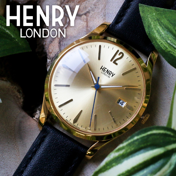 ヘンリーロンドン HENRY LONDON ウェストミンスター 39mm ユニセックス 腕時計 HL39-S-0006 ゴールド/ブラック ゴールド