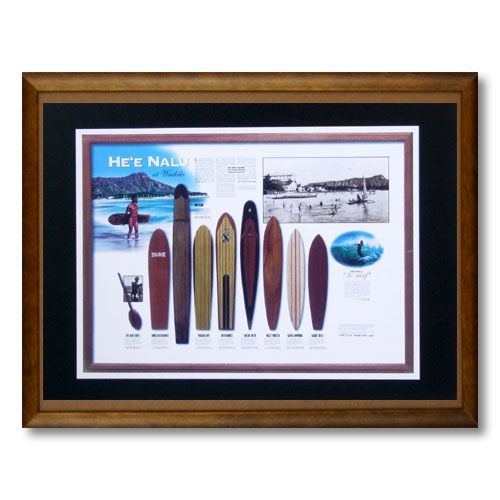 ハワイアンポスター サーフィンシリーズ N-17 「HE'E NALU」 サイズ：21.5×30cm アメリカ雑貨 アメリカン雑貨_画像2