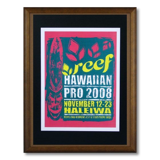 ハワイアンポスター サーフコンテスト M-27 「REEF HAWAIIAN PRO 2008」 サイズ：28×21.5cm アメ_画像2