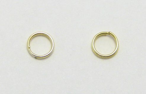 2重リング 6mm 50個セット 金色 A-9G_画像1