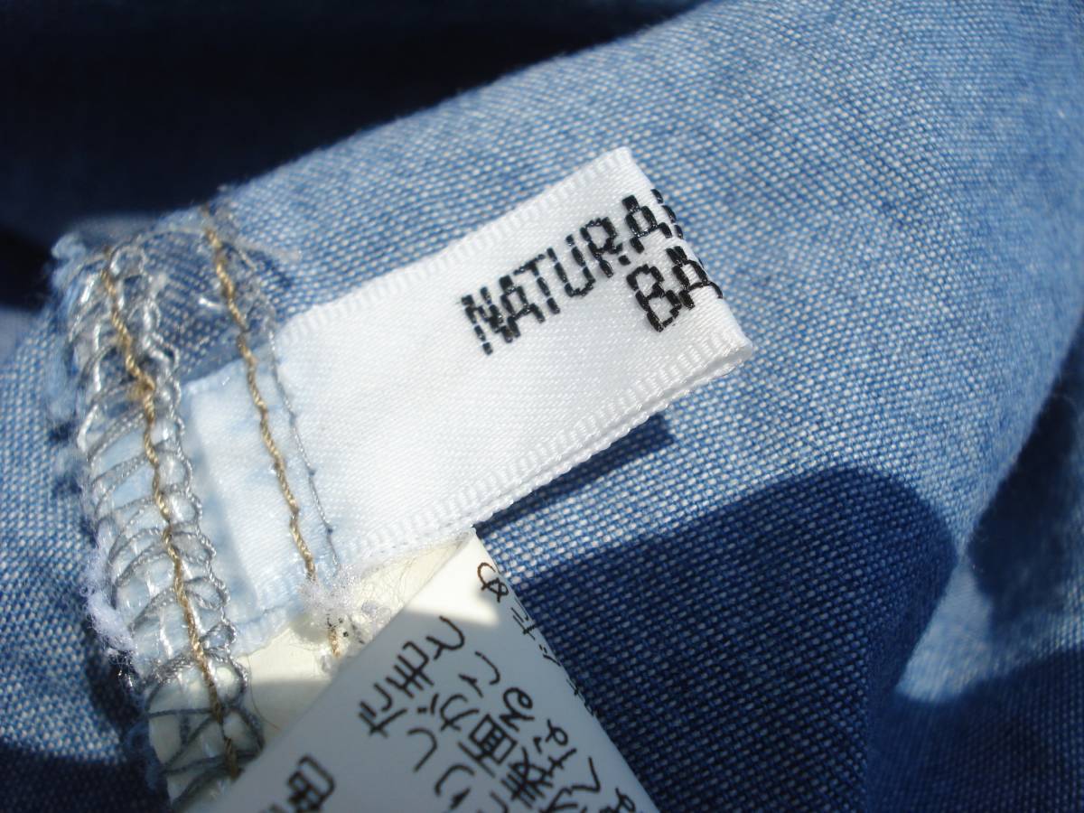 natural beauty basic ロングダンガリーシャツ　柔らか素材のデニムシャツ ワンピース　Ｓサイズ　綿100％　★ K8_画像4