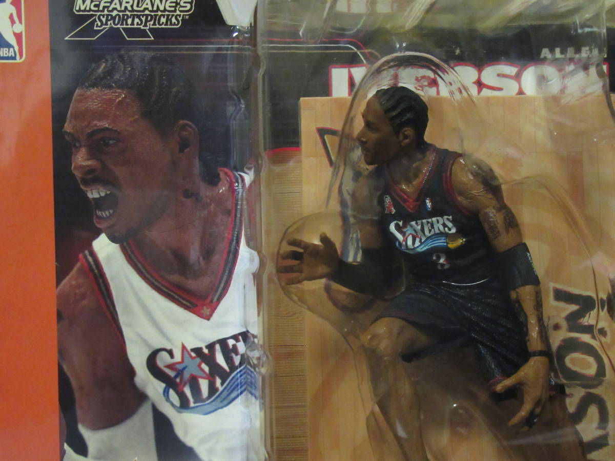 a Len * Aiba -sonALLEN IVERSONmak fur Len NBA figure ultra rare SERIES 1 black color variant 