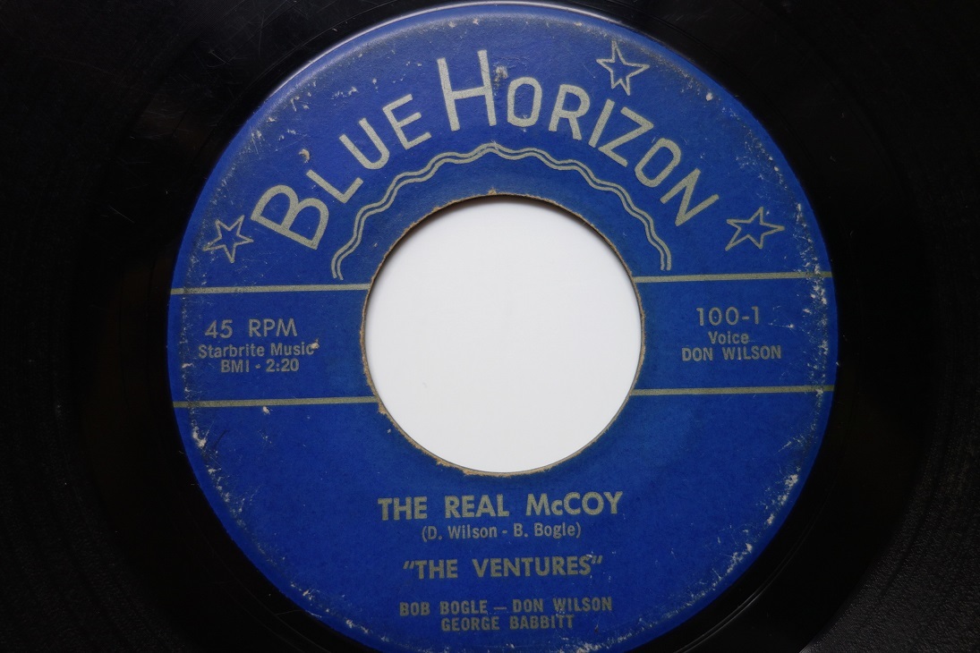 (US single record ) The Ventures - The Real McCoy / Cookies and Coke - Blue Horizon 100 - 1st press#32240 / venturess z electro instrument 