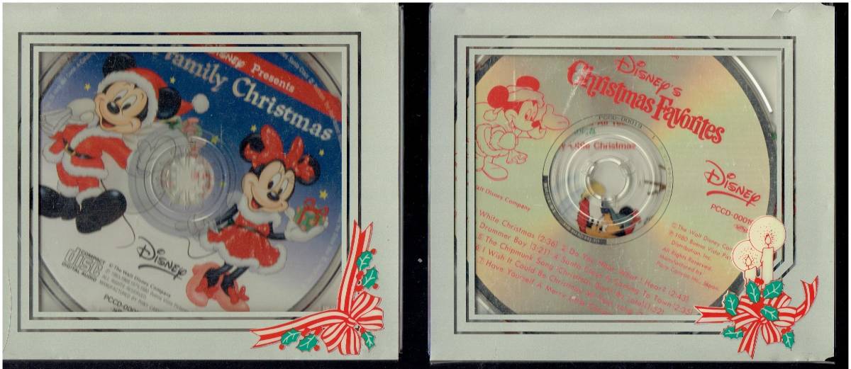 Cd ディズニー 2枚セット クリスマス クリスマスカード5枚付き ファミリー ホワイト 送料無料新品 ファミリー